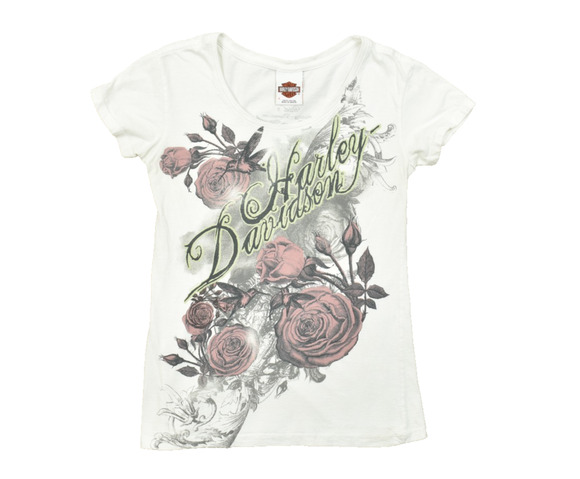Harley-Davidson Tops - Harley-Davidson Women's Small White Short Sleeve T-Shirt Bud's Evansville IN